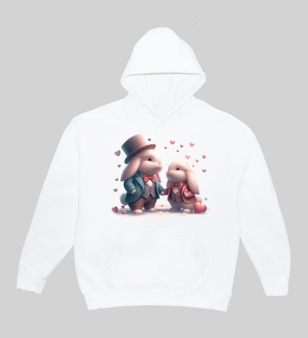 Sweats à capuche Unisexe Adultes / Lapins ~ Loves
