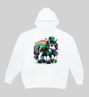 Sweats à capuche Unisexe Adultes / Licorne ~ Saint Patrick
