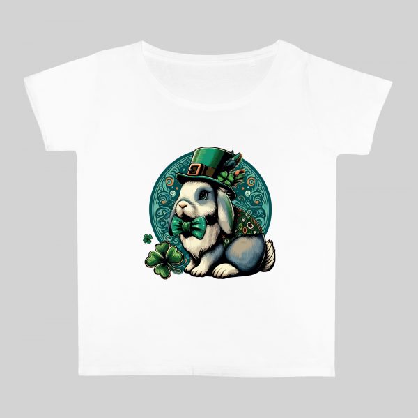 Col rond Femmes / Lapin ~ Saint Patrick
