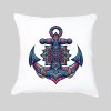 Coussin blanc vue de face Ancre Mandala I Housse de coussin Ancre ~ Mandala