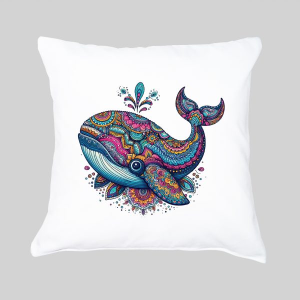 Housse de coussin Baleine ~ Mandala