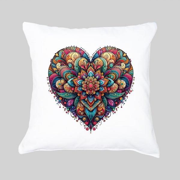 Housse de coussin Coeur ~ Mandala