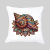 Coussin blanc vue de face Coquillage mandala I Housse de coussin Coquillage ~ Mandala