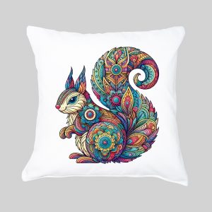 Housse de coussin Ecureuil  ~ Mandala