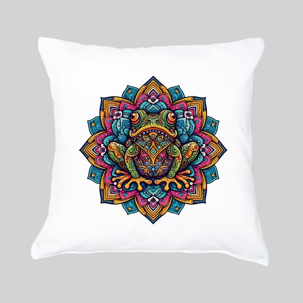 Housse de coussin Grenouille ~ Mandala