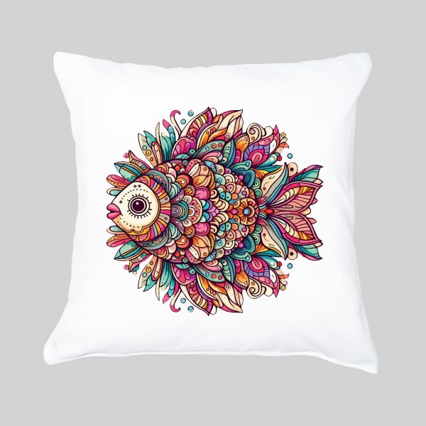 Housse de coussin Poisson ~ Mandala