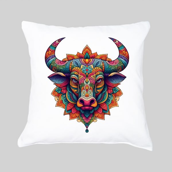 Housse de coussin Taureau ~ Mandala