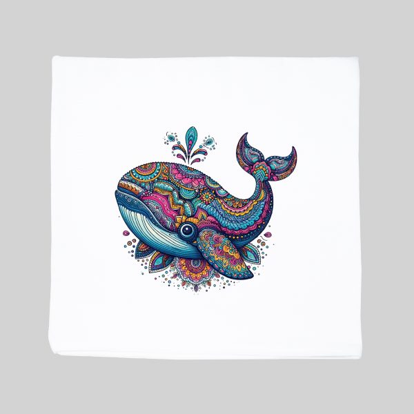 Housse de coussin Baleine ~ Mandala