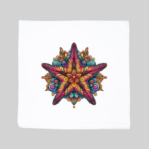 Housse de coussin blanc vue de face Etoile mandala I Housse de coussin Etoile ~ Mandala