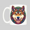 Mug anse côté droit Chien Mandala I Mug Chien ~ Mandalas