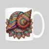 Mug anse côté droit Coquillage mandala I Mug Coquillage ~ Mandalas