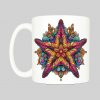 Mug anse côté droit Etoile mandala I Mug Etoile ~ Mandalas