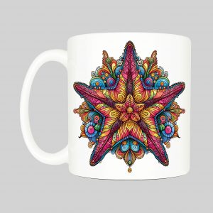 Mug anse côté droit Etoile mandala I Mug Etoile ~ Mandalas