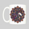 Mug anse côté droit Licorne Mandala I Mug Licorne ~ Mandalas