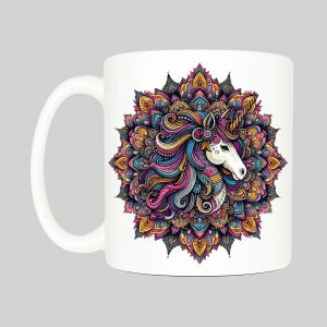Mug anse côté droit Licorne Mandala I Mug Licorne ~ Mandalas