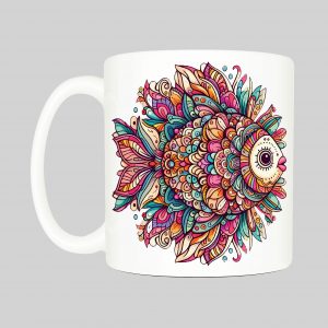 Mug anse côté droit Poisson Mandala I Mug Poisson ~ Mandalas