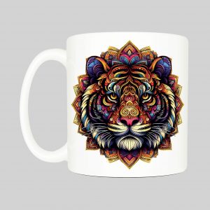 Mug anse côté droit Tigre Mandala I Mug Lion ~ Mandalas