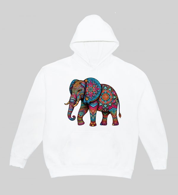 Sweats à capuche Unisexe Adultes / Eléphant ~ Mandala