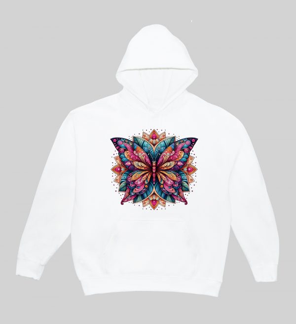 Sweats à capuche Unisexe Adultes / Papillon II ~ Mandala