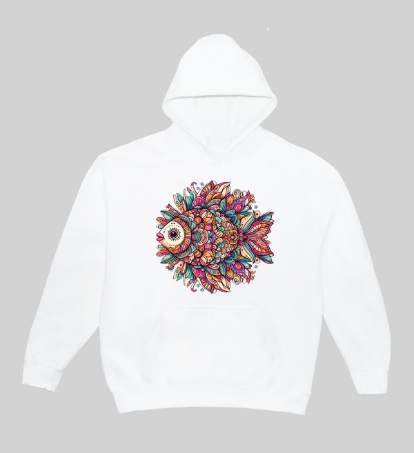 Sweats à capuche Unisexe Adultes / Poisson ~ Mandala