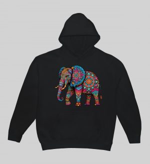 Sweats à capuche Unisexe Adultes / Eléphant ~ Mandala