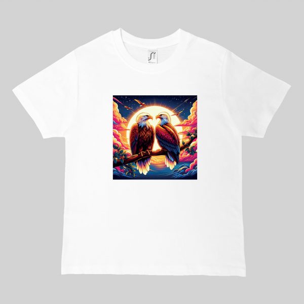 T-shirts blanc kids Visuel Aigles II - Loves Col rond Kids / Aigles II ~ Loves