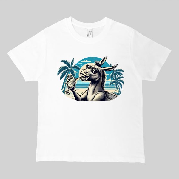 T-shirts blanc kids Visuel Ânes I - Eat me, drunk me Col rond Kids / Âne I ~ Summers Vibes