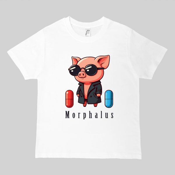 T-shirts blanc kids Visuel Animaux drôles II - Humours Col rond Kids / Cochon ~ Humours