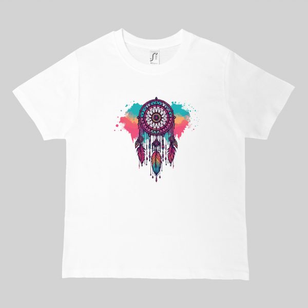 T-shirts blanc kids Visuel Attrape rêves II - Spirituelles Zen Col rond Kids / Attrape rêves II ~ Spirituelles & Zen