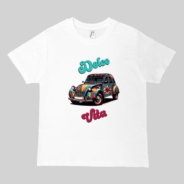 T-shirts blanc kids Visuel CV I - Véhicules Col rond Kids / CV ~ Vintages Cars