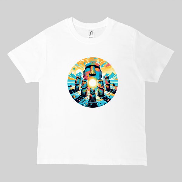 T-shirts blanc kids Visuel Ile de paques II - Spirituelles Zen Col rond Kids / Ile de Pâques II ~ Spirituelles & Zen
