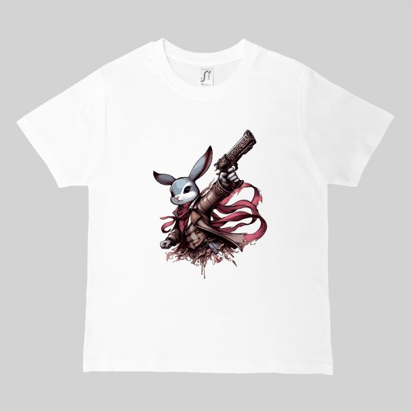 T-shirts blanc kids Visuel Lapins II - Fantastiques & Sciences fictions Col rond Kids / Lapin II ~ Fantastiques & Sciences fictions