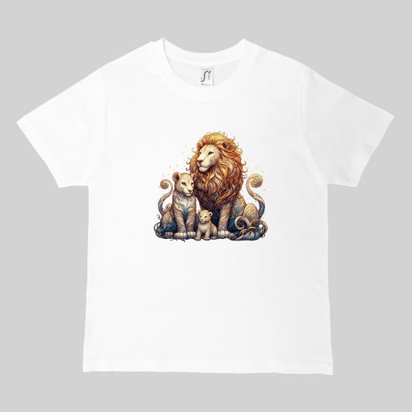 T-shirts blanc kids Visuel Lions I - Animaux Col rond Kids / Lions ~ Love