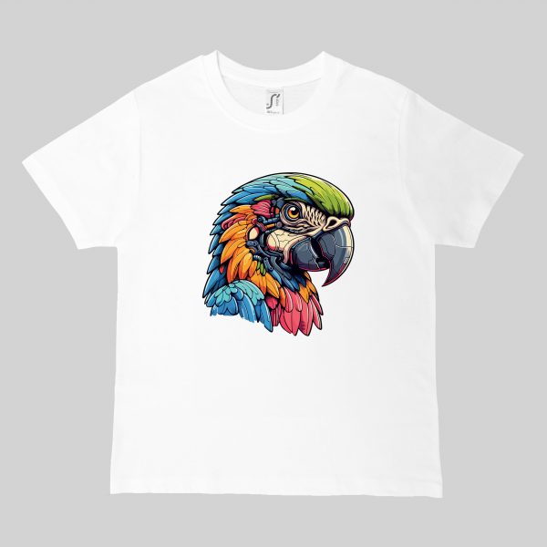 T-shirts blanc kids Visuel Peroquet I - Fantastiques & Sciences fictions Col rond Kids / Perroquet ~ Fantastiques & Sciences fictions