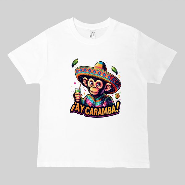 T-shirts blanc kids Visuel Singes III - Dances & fiestas Col rond Kids / Singe III ~ Danses & Fiestas