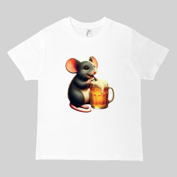 T-shirts blanc kids Visuel Souris 1 - Eat me, drunk me Col rond Kids / Souris ~ Eat me & Drink me