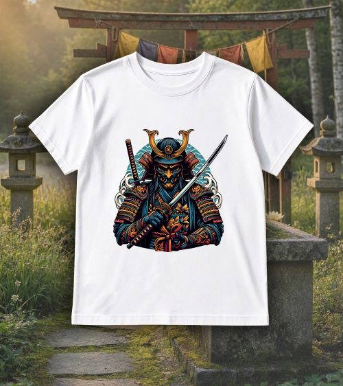 T-shirts blanc kids Visuel samourai 2 - Asia Col rond Kids / Samouraï II ~ Asia