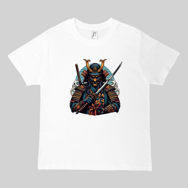 T-shirts blanc kids Visuel samourai 2 - Asia Col rond Kids / Samouraï II ~ Asia