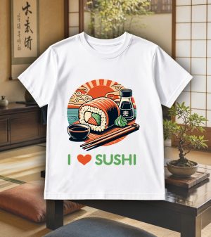 T-shirts blanc kids Visuel sushis 3 - Asia Col rond Kids / Sushis III ~ Asia