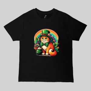 T-shirts noir kids Visuel Chats I - Saint Patrick Col rond Kids / Chat ~ Saint Patrick