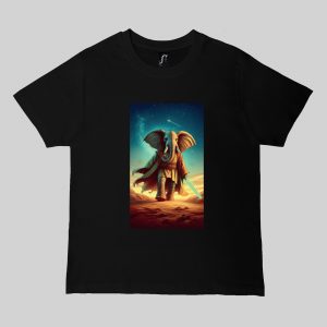 T-shirts noir kids Visuel Eléphants II - Fantastiques & Sciences fictions Col rond Kids / Elephant II ~ Fantastiques & Sciences fictions