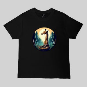 T-shirts noir kids Visuel Méditations - yoga I - Spirituelles Zen Col rond Kids / Girafes ~ Spirituelles & Zen