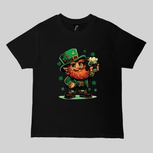 T-shirts noir kids Visuel fête de la Saint Patrick II - Saint Patrick Col rond Kids / Leprechaun ~ Saint Patrick