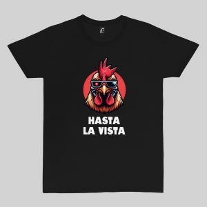 Tshirt noir col rond homme vue de face Visuel Poules I - Fantastiques & Sciences fictions Col rond Hommes / Poule I ~ Fantastiques & Sciences fictions