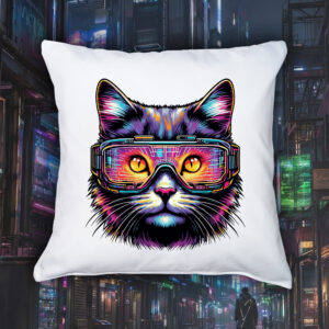 Housse de coussin Chat ~ Colors Vibes