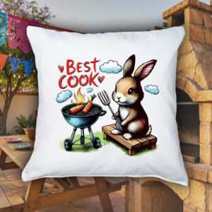 Housse de coussin / Lapin I ~ Eat me / Drink me