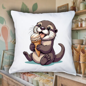 Housse de coussin / Loutre ~ Eat me / Drink me