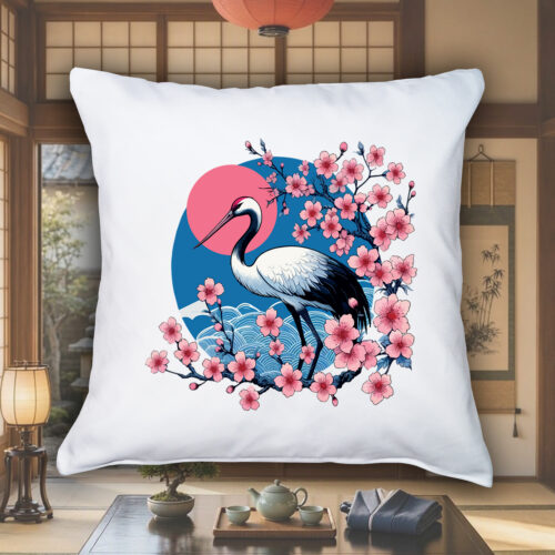 Housse de coussin Cigogne I ~ Asia