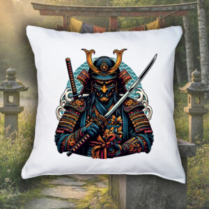 Coussin blanc vue de face Visuel samourai 2 - Asia Housse de coussin Samouraï II ~ Asia