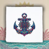 Housse de coussin blanc vue de face Ancre Mandala I Housse de coussin Taureau ~ Dances & Fiestas
